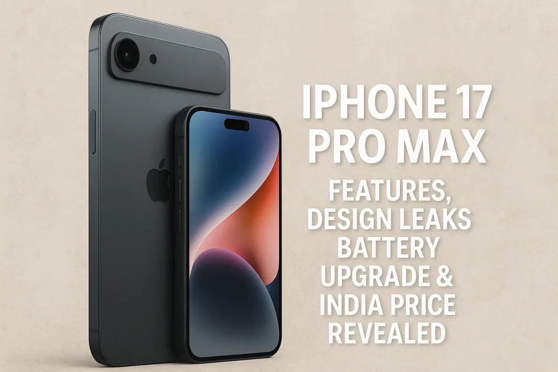 iPhone 17 Pro Max official design leak with camera bar and titanium body